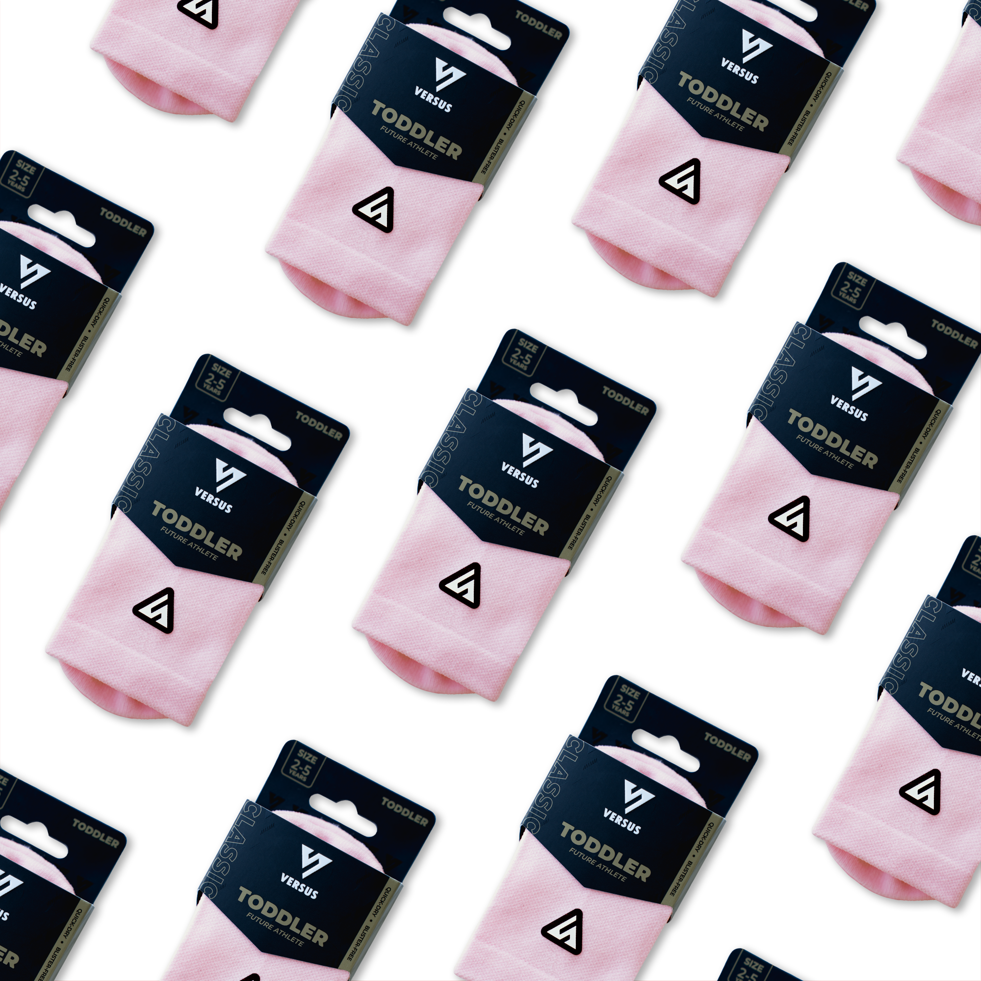Marshmallow Pink Toddler Active Crew Tab Socks