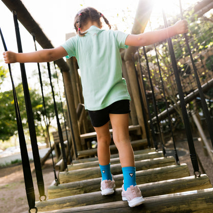 Blue Splash Toddler Active Crew Tab Socks