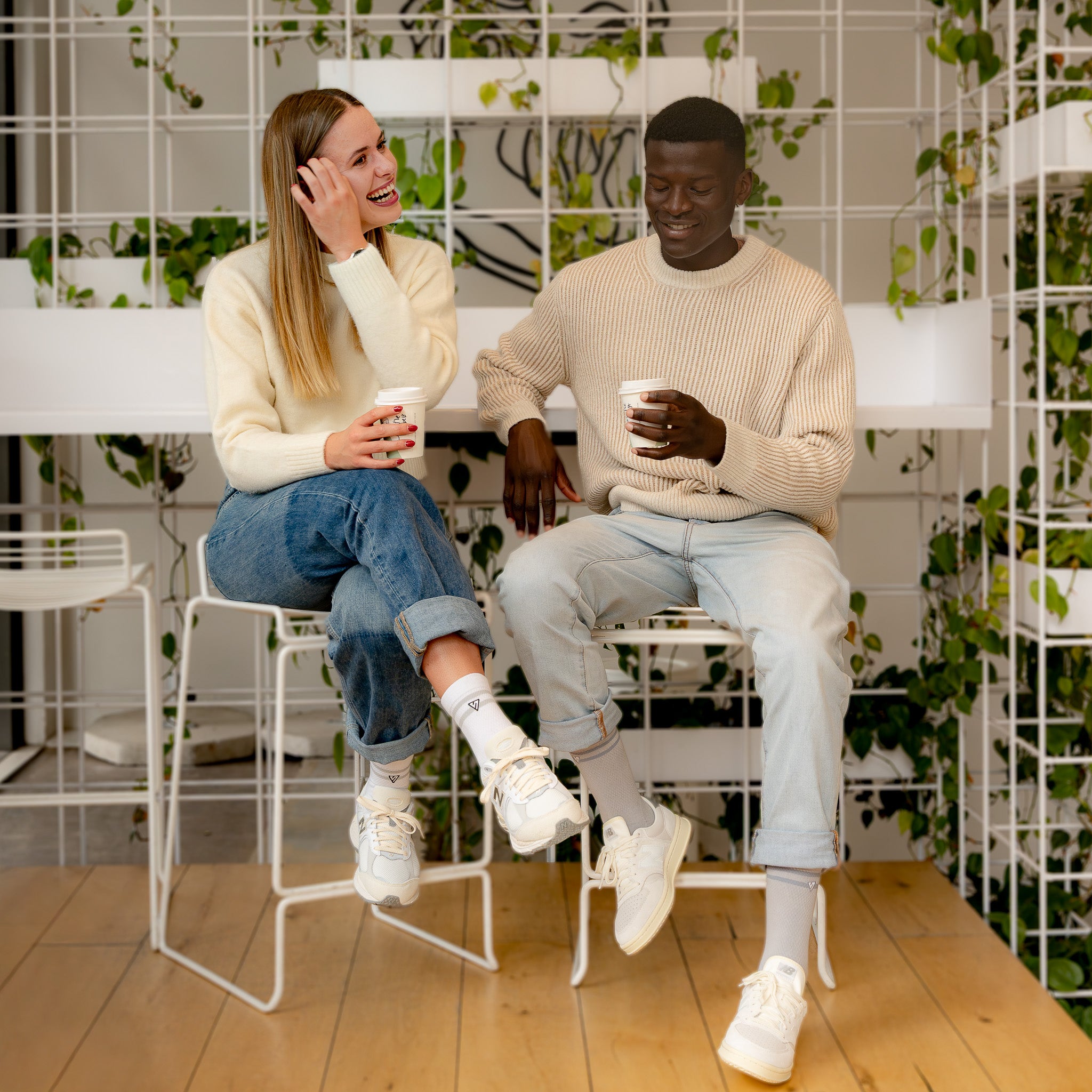 White Essential Lifestyle Crew Socks