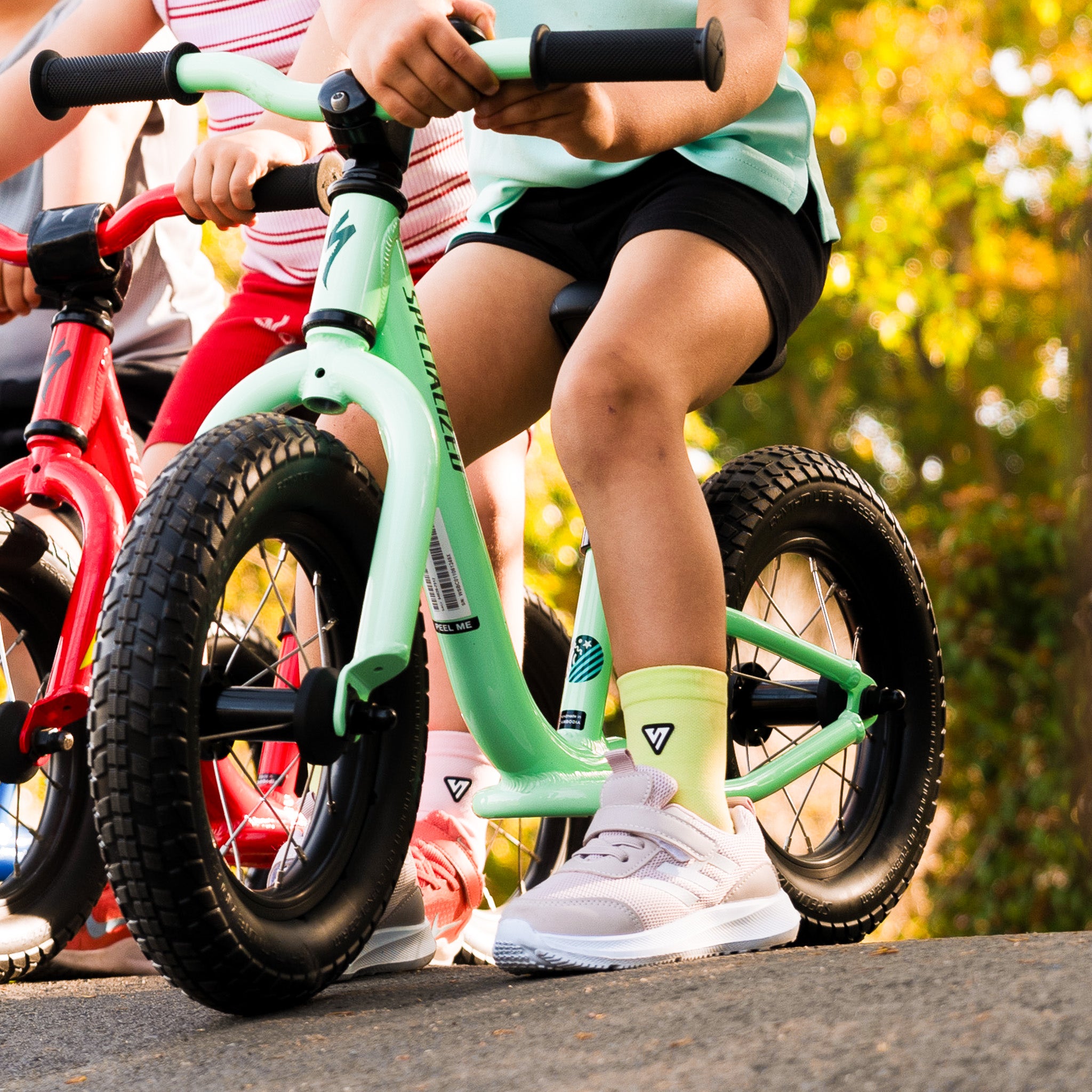 Lime Milkshake Toddler Active Crew Tab Socks