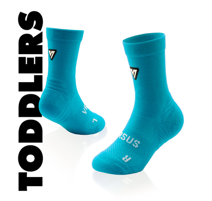 Blue Splash Toddler Active Crew Tab Socks