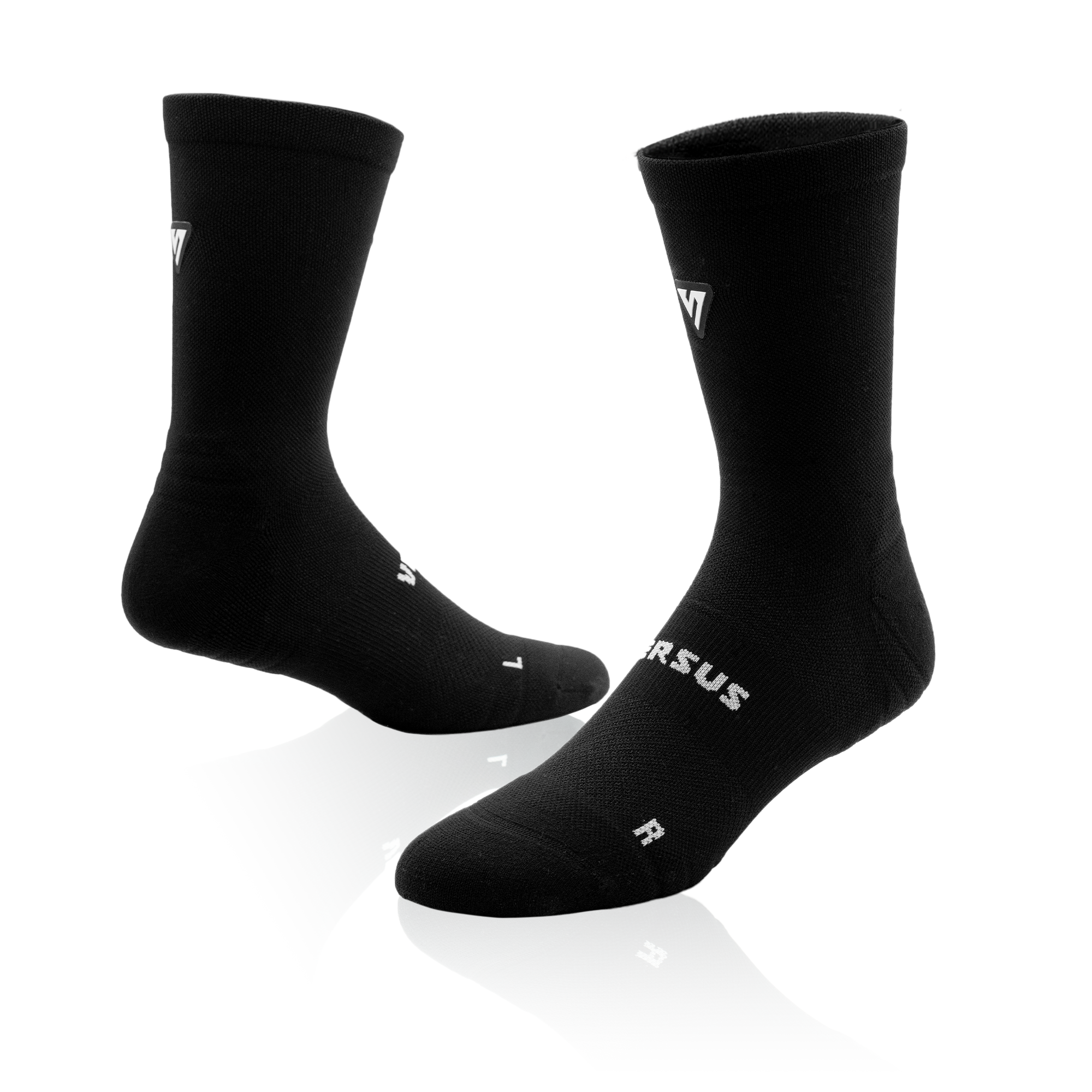 Classic Black Active Crew Tab Socks