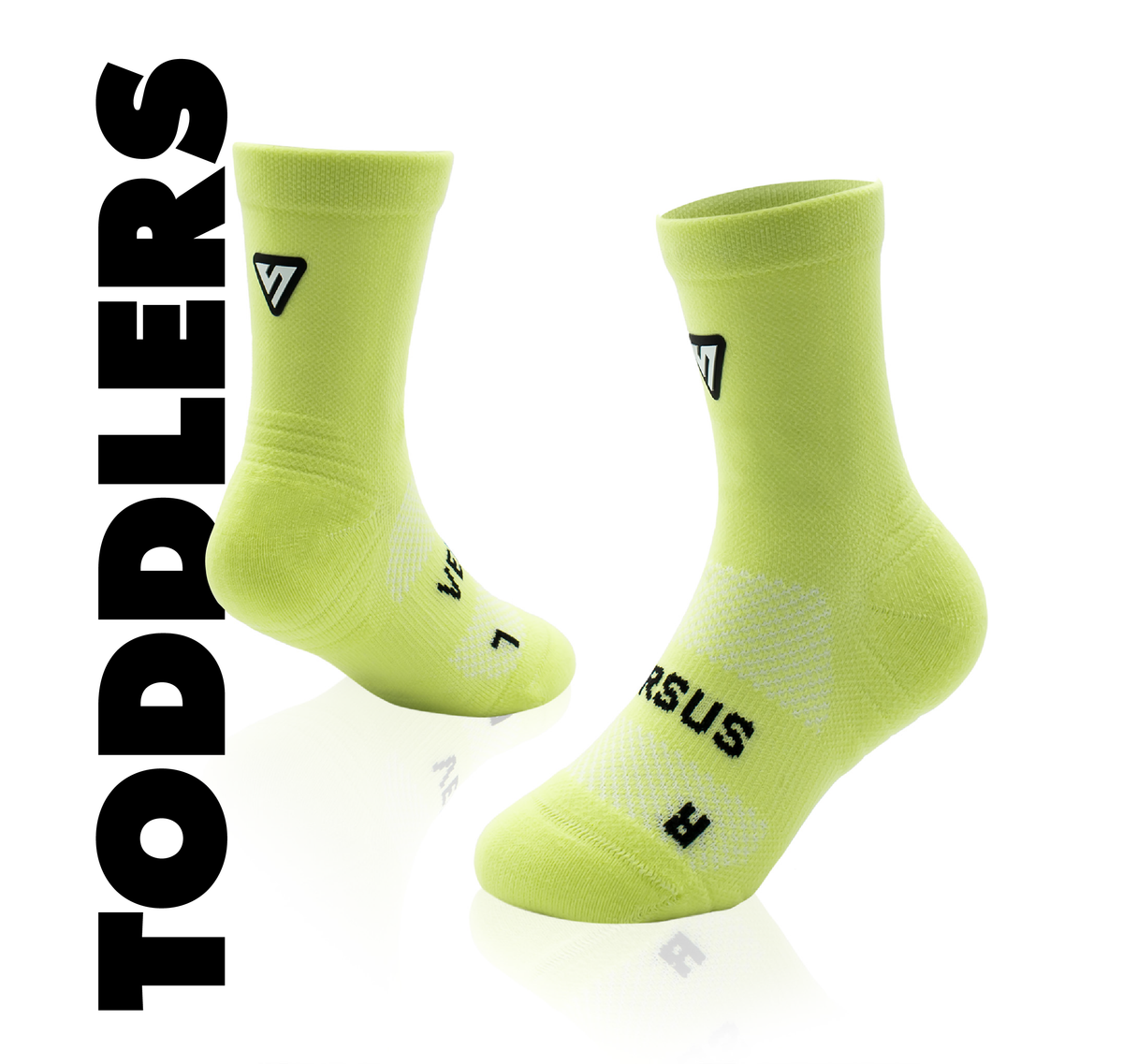 Lime Milkshake Toddler Active Crew Tab Socks