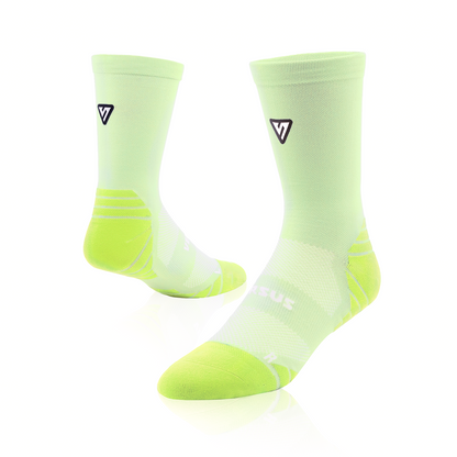 Classic Lime Active Crew Tab Socks