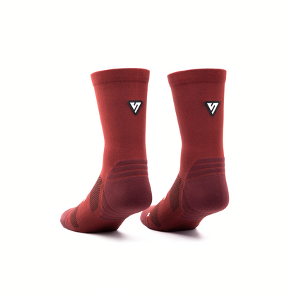Classic Maroon Active Crew Tab Socks