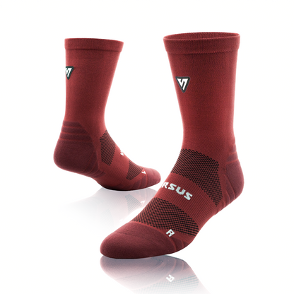 Classic Maroon Active Crew Tab Socks