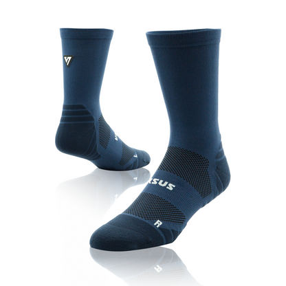 Classic Navy Active Crew Tab Socks