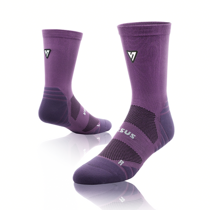 Classic Plum Active Crew Tab Socks