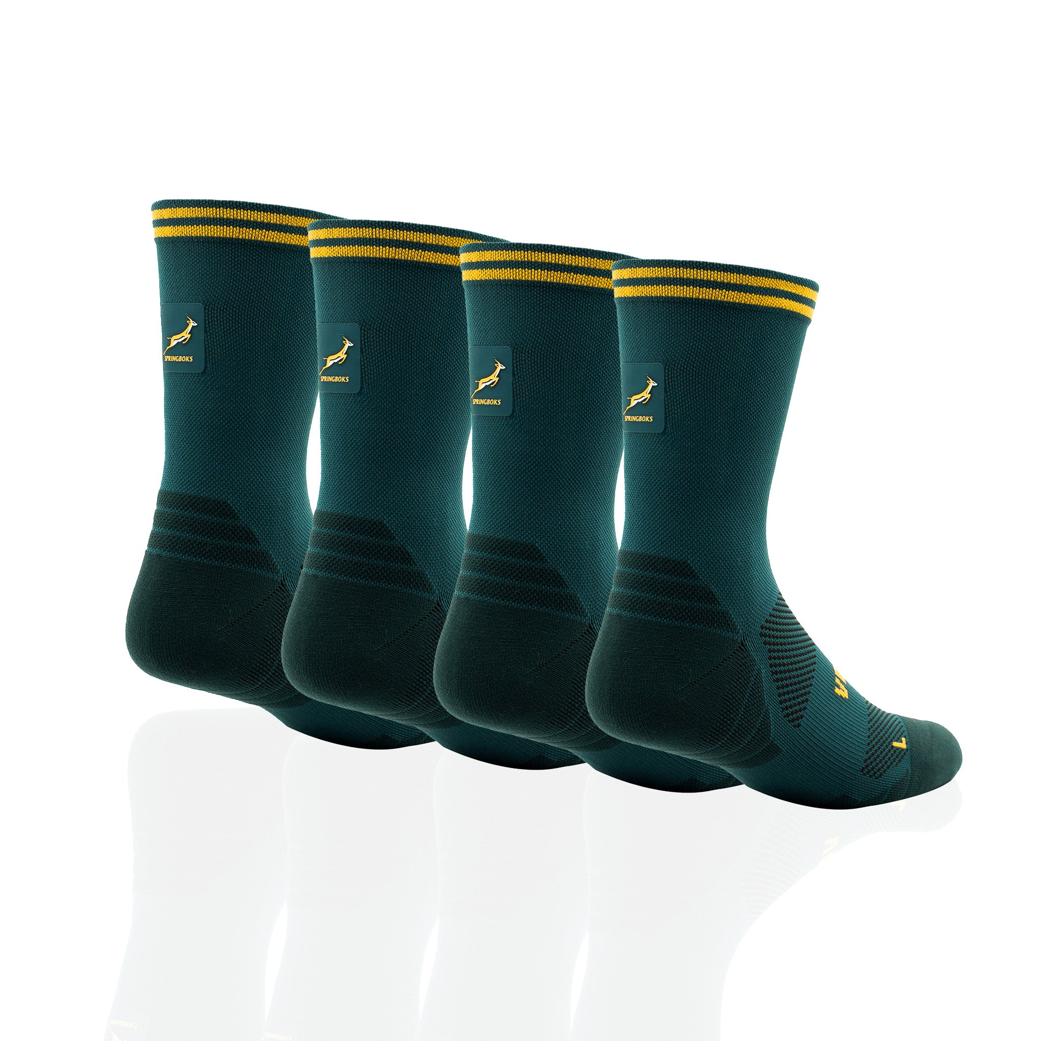 Springboks Rugby Active Crew Tab Bundle (4 Pack)