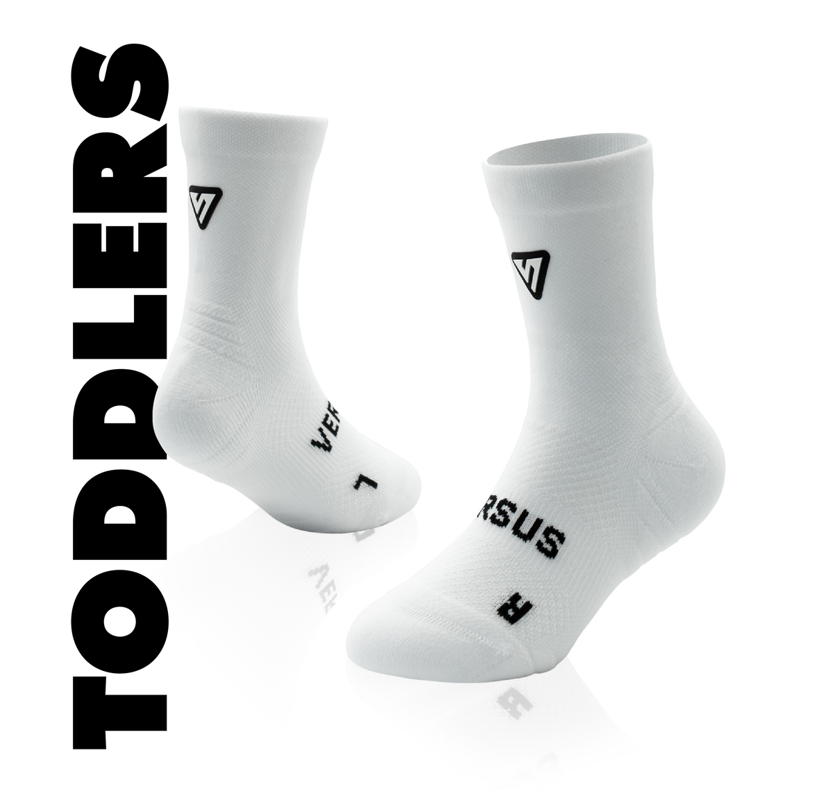 Classic White Toddler Active Crew Tab Socks