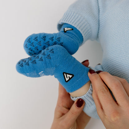 Pastel Blue Anti-Slip Baby Socks