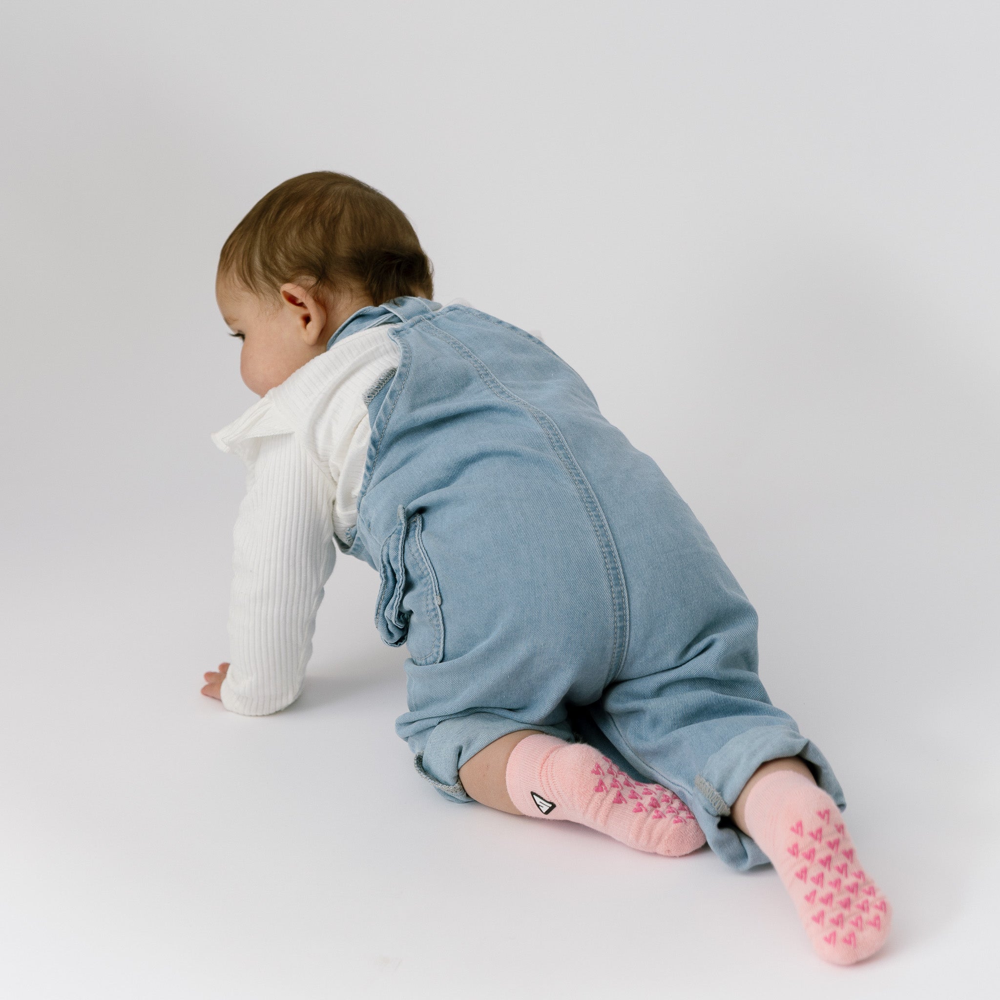 Pastel Pink Anti-Slip Baby Socks