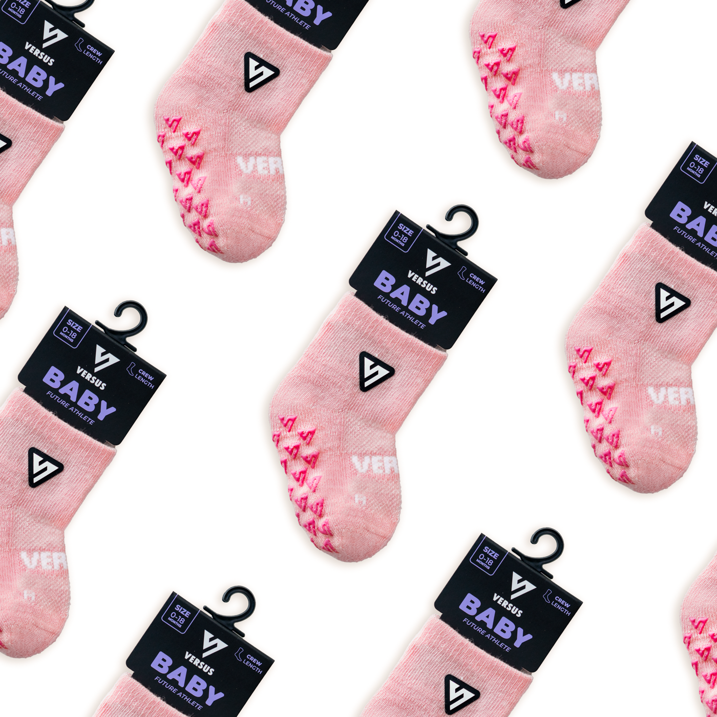 Pastel Pink Anti-Slip Baby Socks