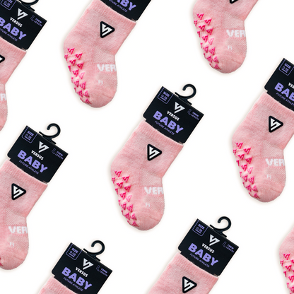 Pastel Pink Anti-Slip Baby Socks