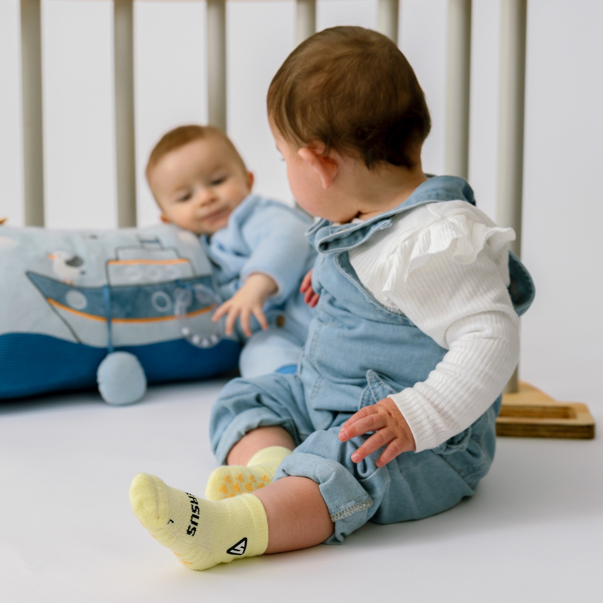 Pastel Yellow Anti-Slip Baby Socks