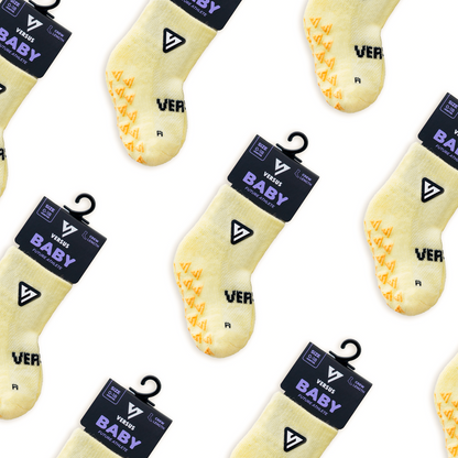 Pastel Yellow Anti-Slip Baby Socks