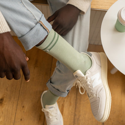 Olive Green Lifestyle Crew Socks Bundle (4 Pack)