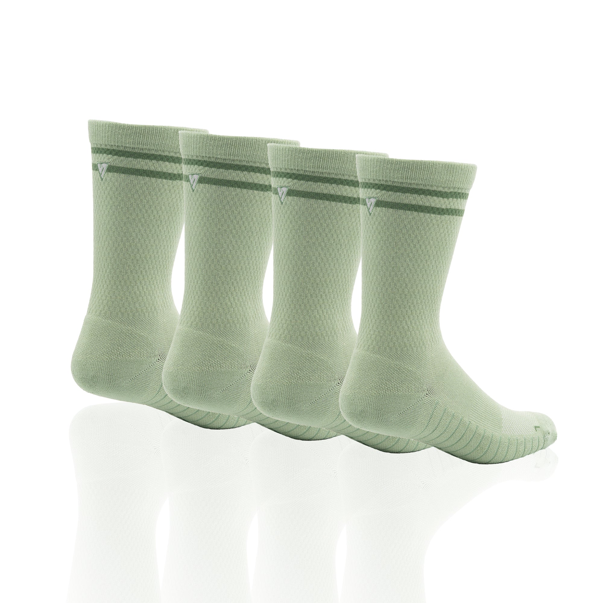 Olive Green Lifestyle Crew Socks Bundle (4 Pack)