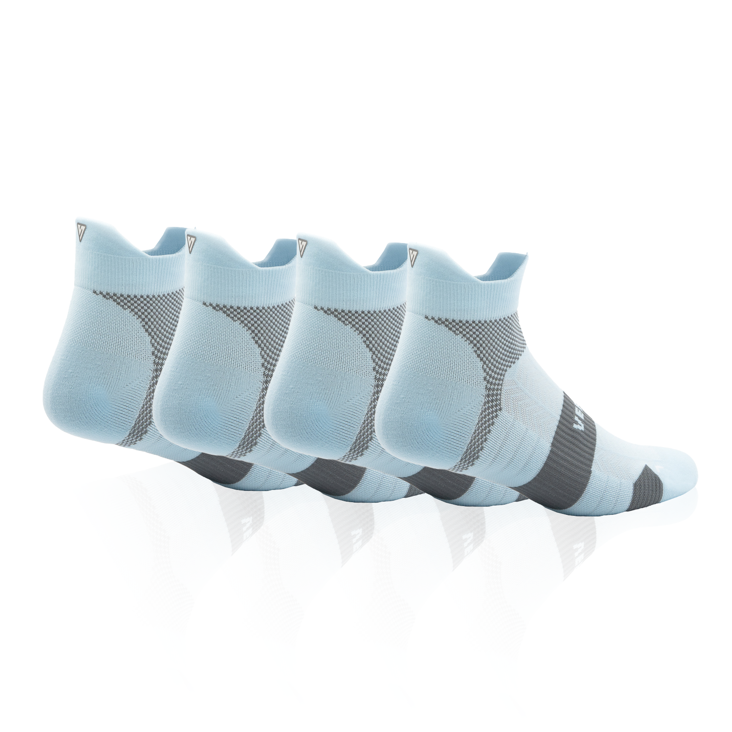 Breeze Blue Running Ankle Socks Bundle (4 Pack)