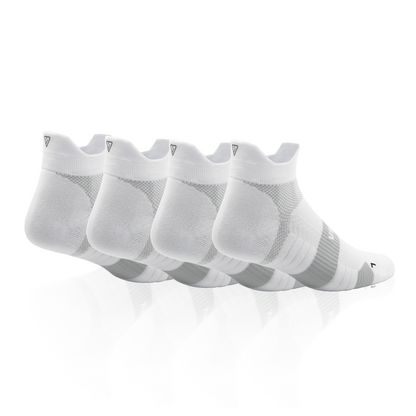 Cloud White Running Ankle Socks Bundle (4 Pack)