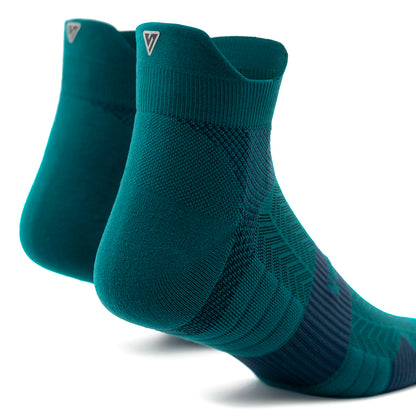 Deep Teal Running Ankle Socks Bundle (4 Pack)