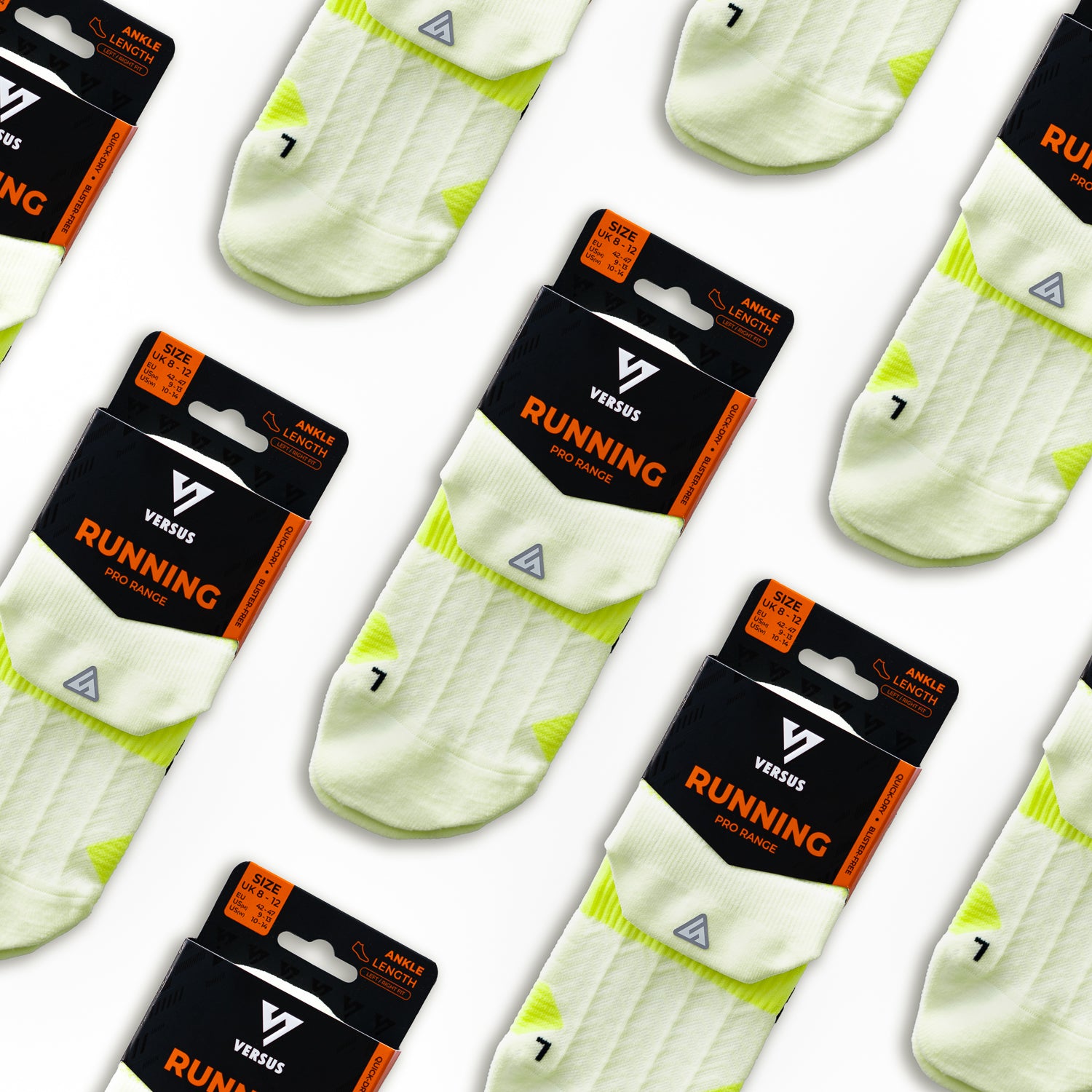 Sunny Lime Running Ankle Socks Bundle (4 Pack)