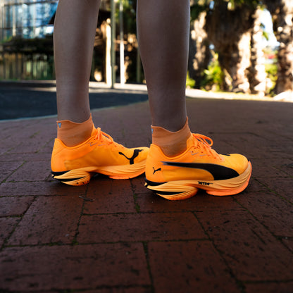 Tangerine Glow Running Ankle Socks Bundle (4 Pack)