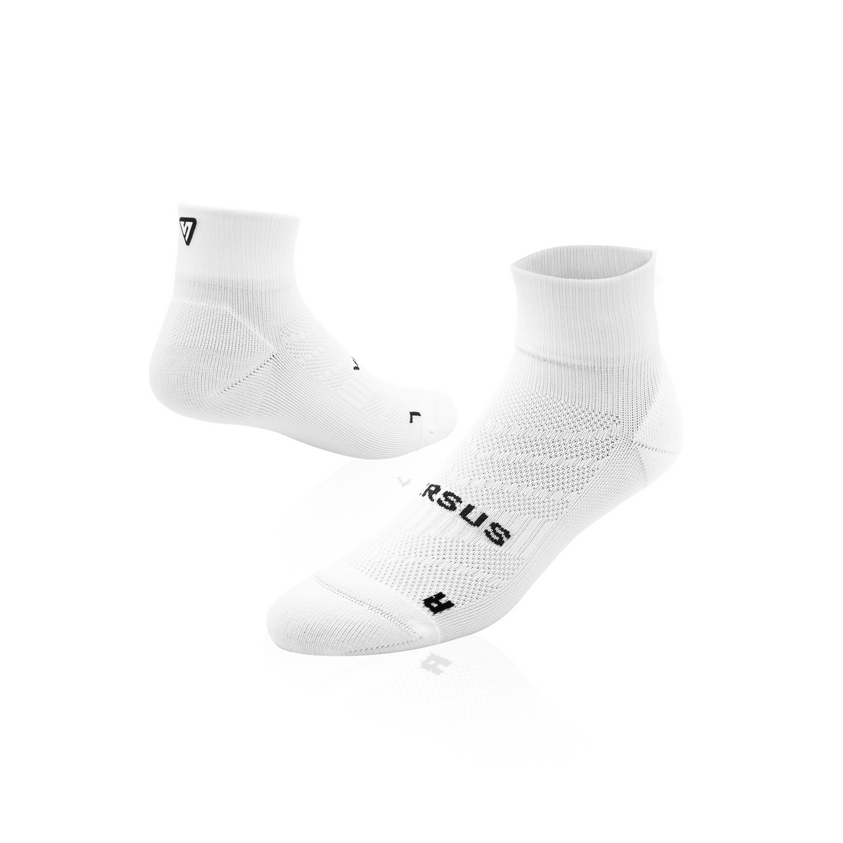 White Running Quarter Socks