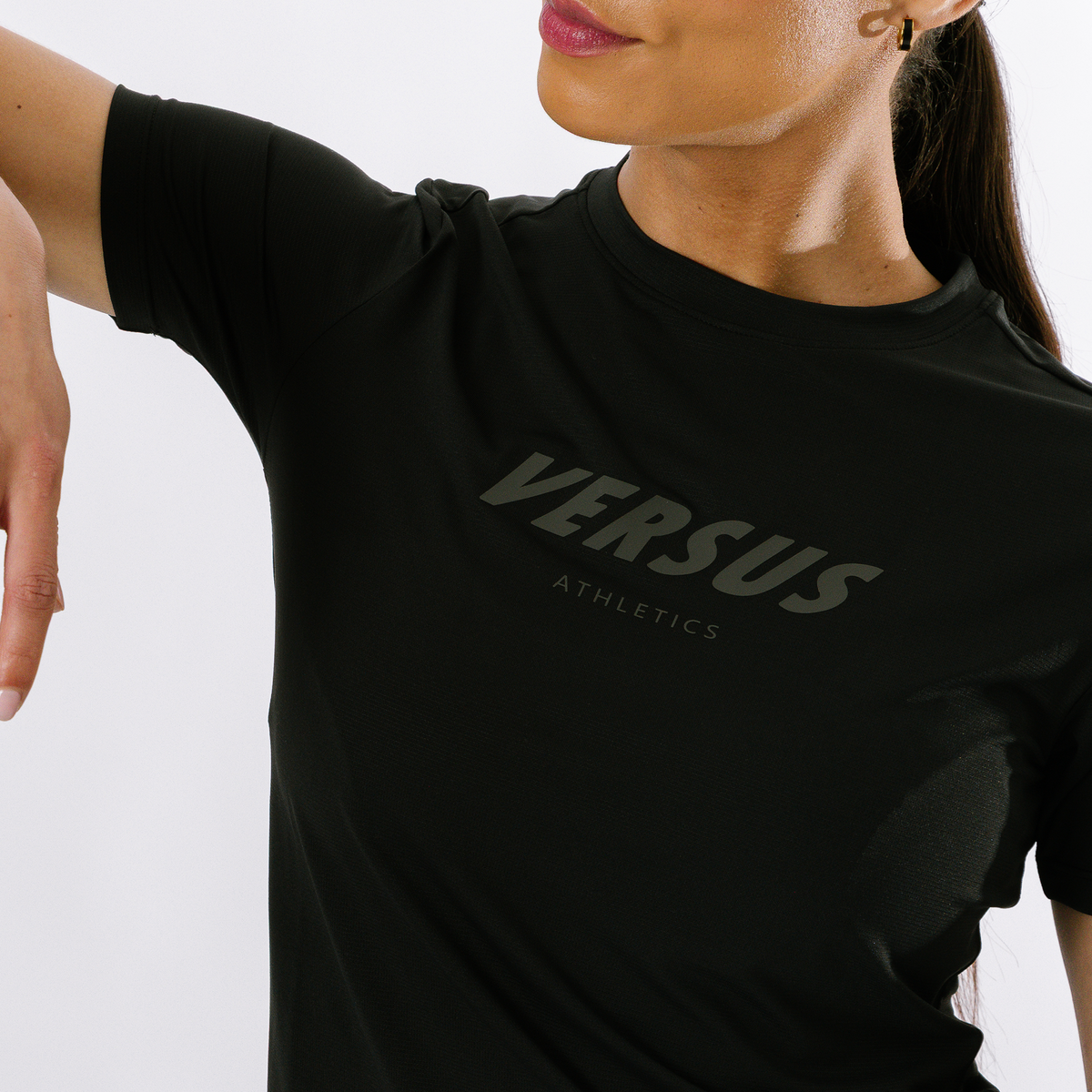 Versus Black Team Collection Running Shirt Womens 2.0