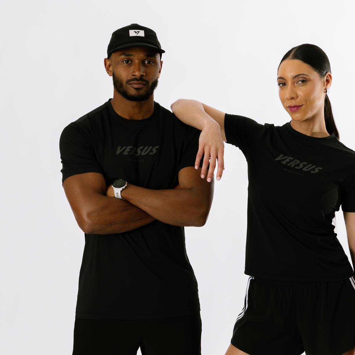 Versus Black Team Collection Running Shirt Mens 2.0