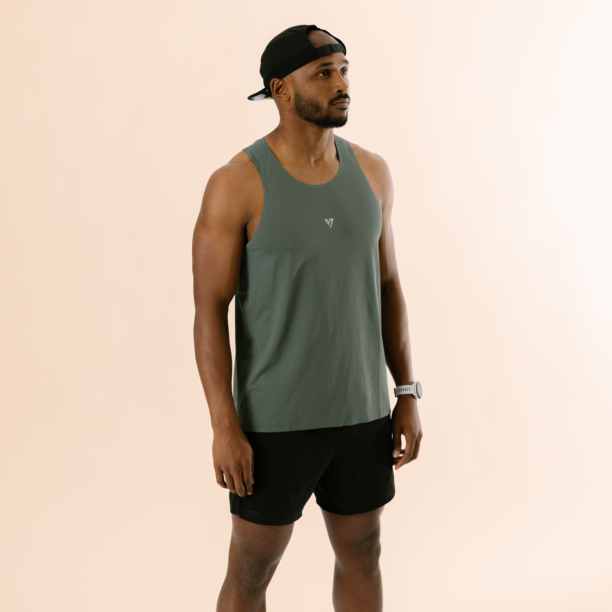 Versus Pine Green Team Collection Running Mens Singlet