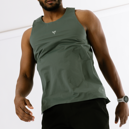 Versus Pine Green Team Collection Running Mens Singlet