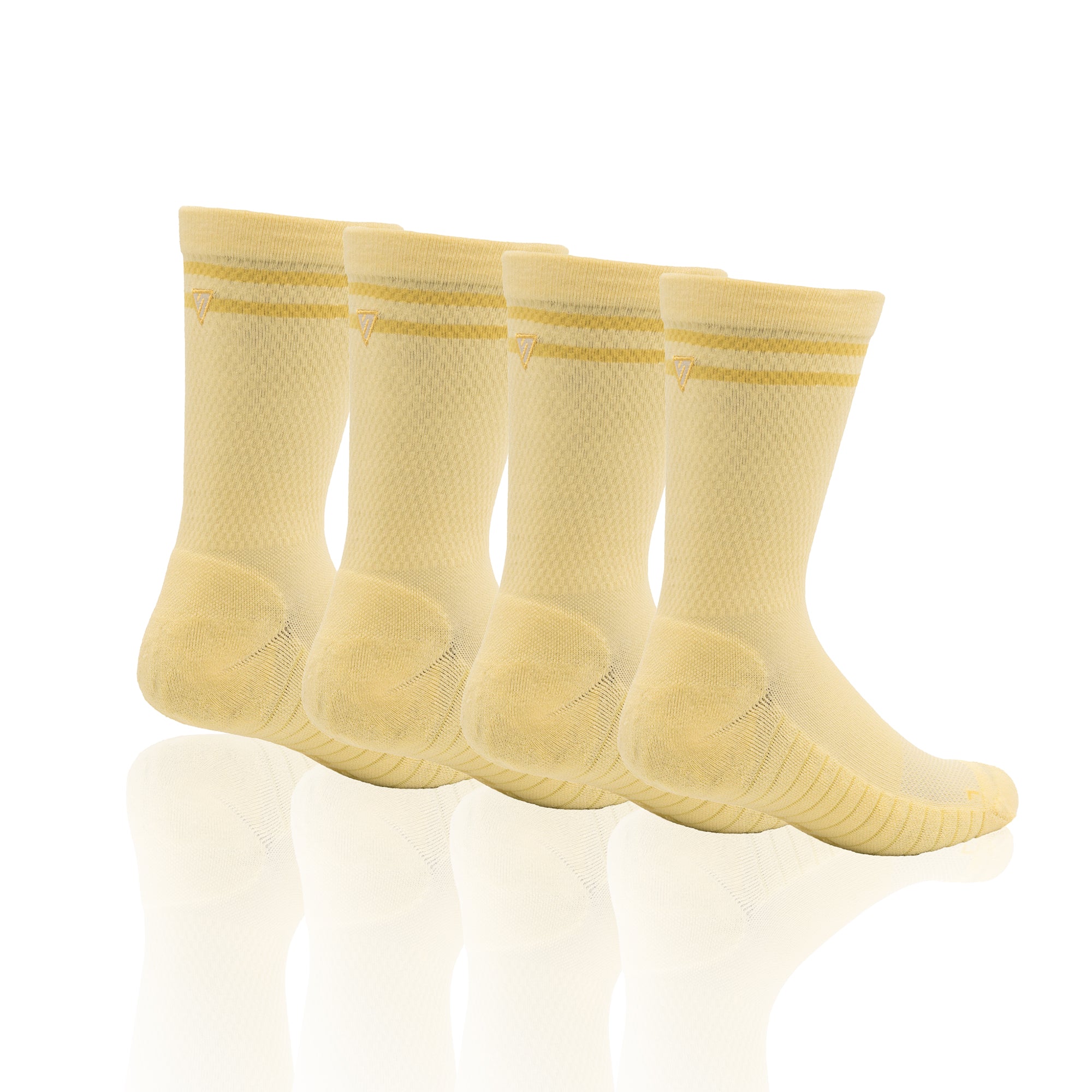 Yellow Sunbeam Lifestyle Crew Socks Bundle (4 Pack)