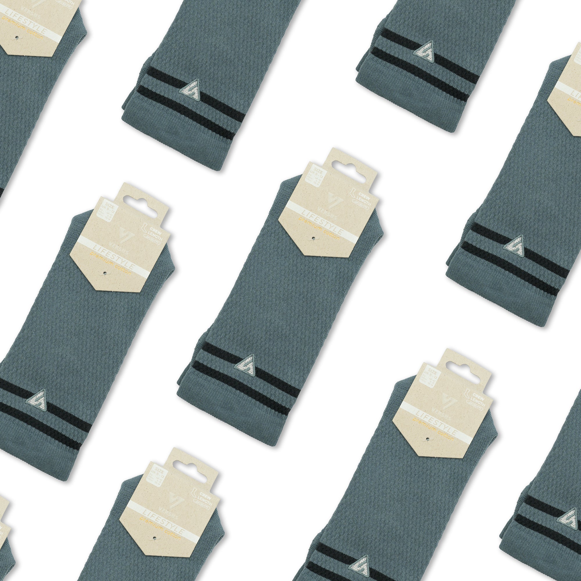 Smokey Blue Lifestyle Crew Socks