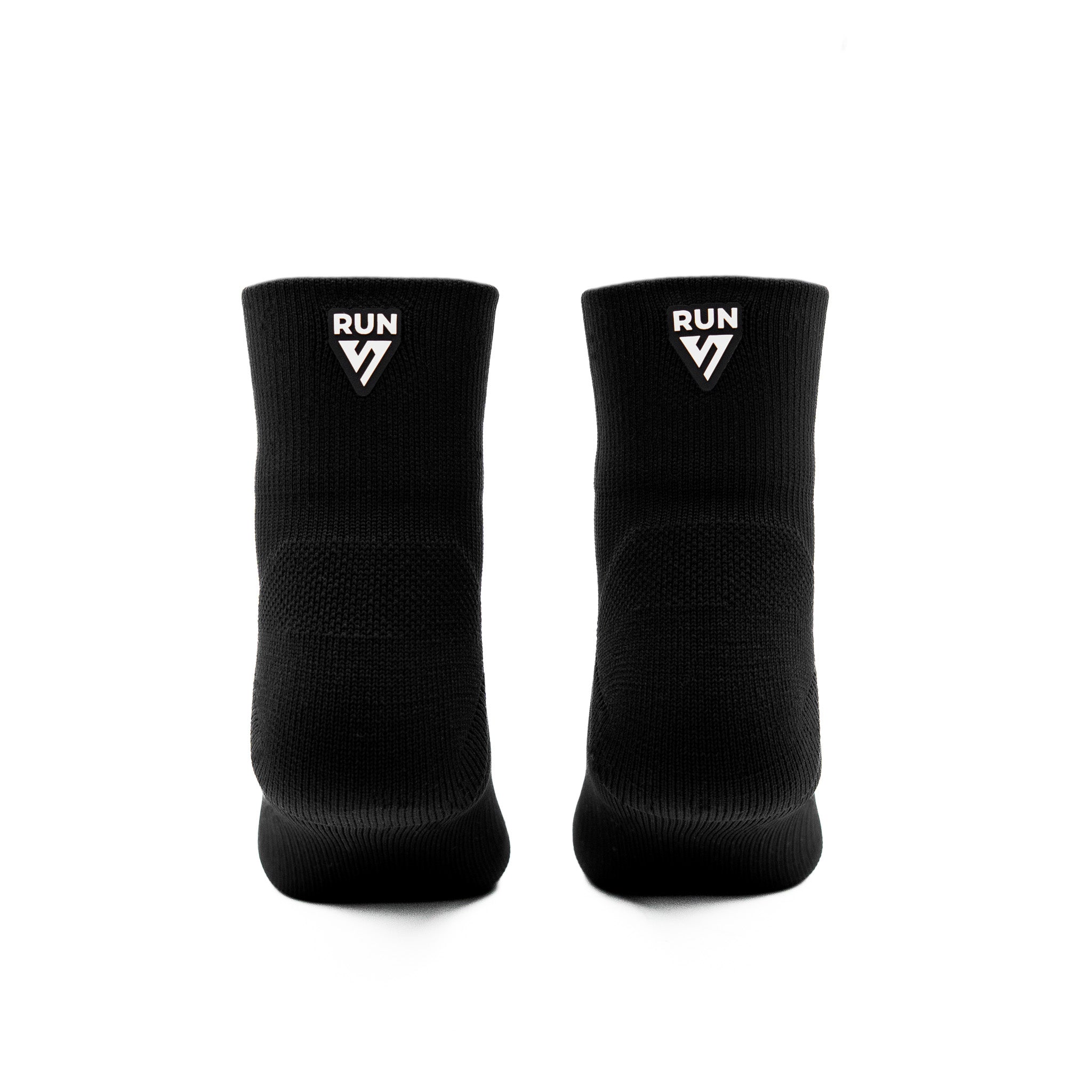 Black RUN Running Quarter Socks