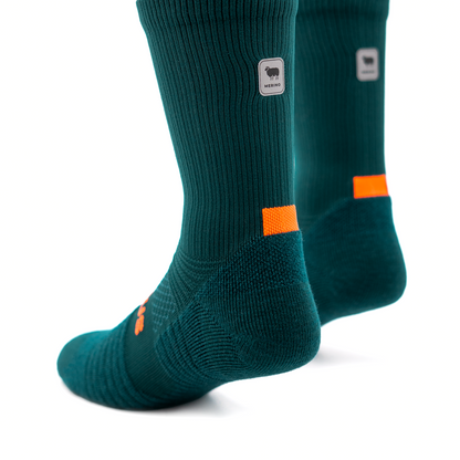 Forest Teal Merino Winter Socks