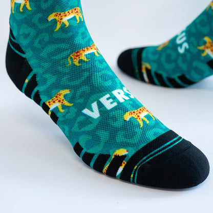 Leopard Active Crew Socks