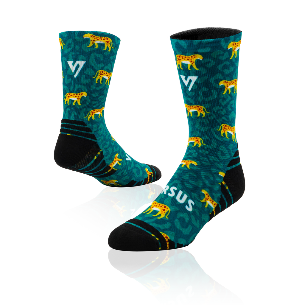 Leopard Active Crew Socks – Versus Socks