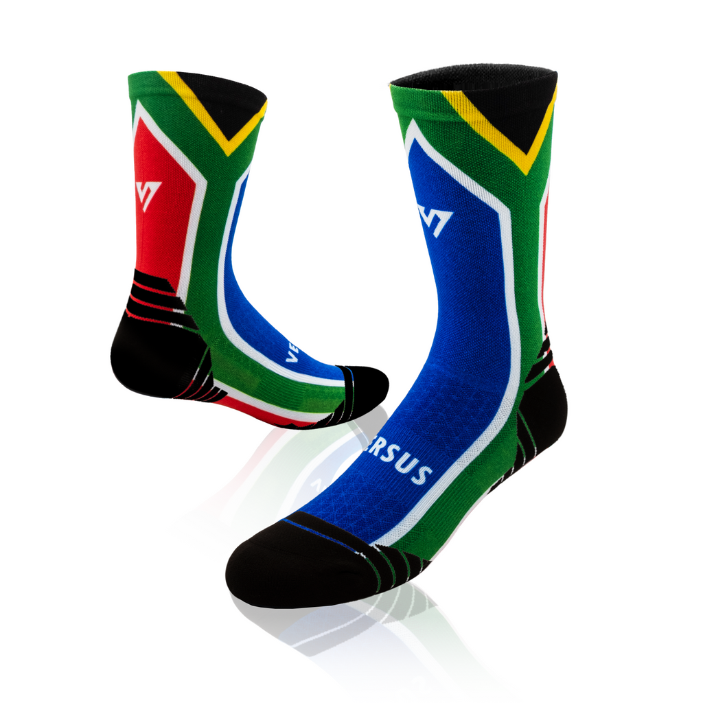 South Africa Flag Active Crew Socks – Versus Socks