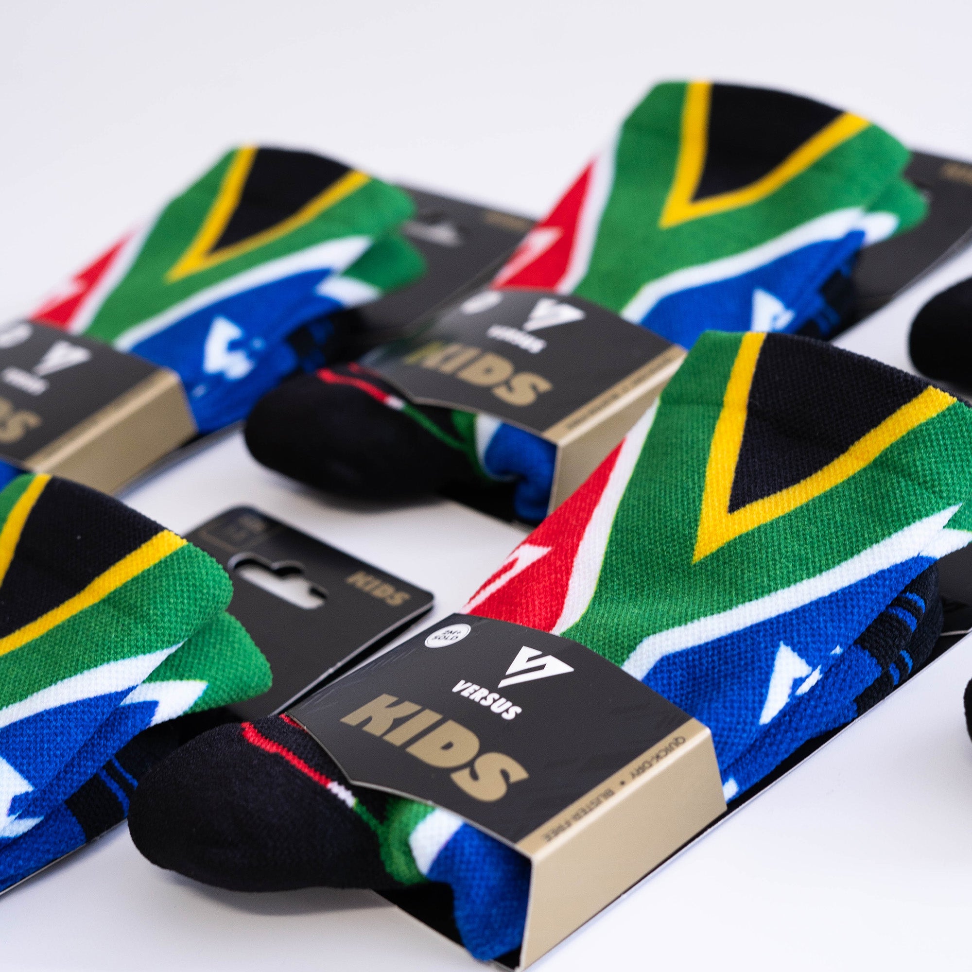 South Africa Flag KIDS Active Crew Socks