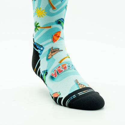 Summer Vibes Active Crew Socks