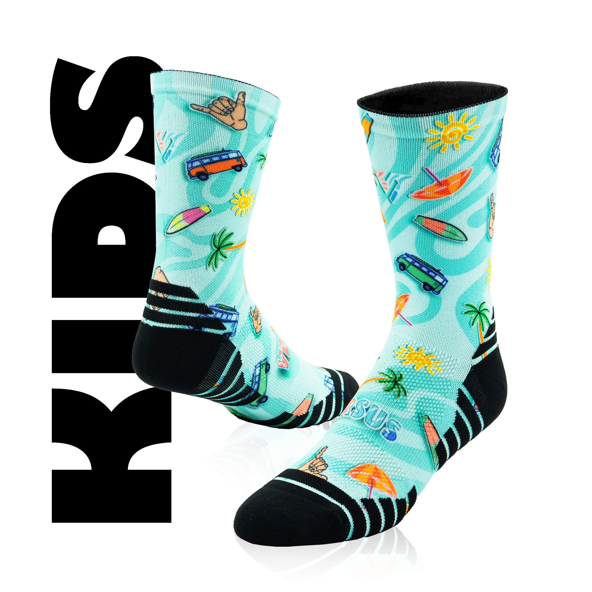 Summer Vibes KIDS Active Crew Socks