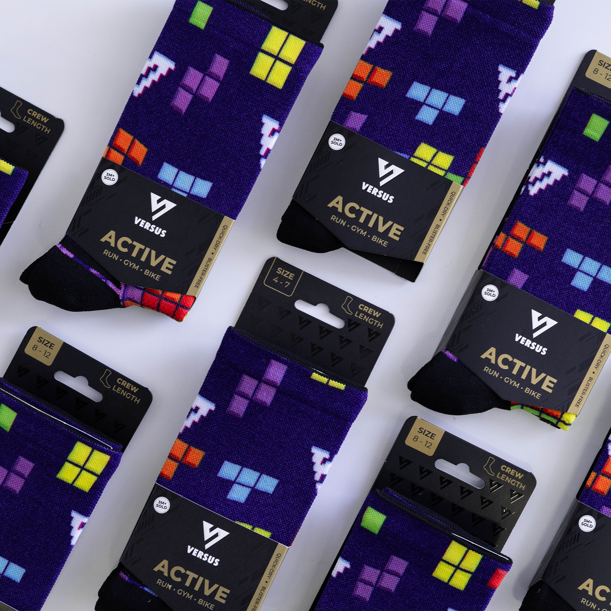 Tetris Active Crew Socks