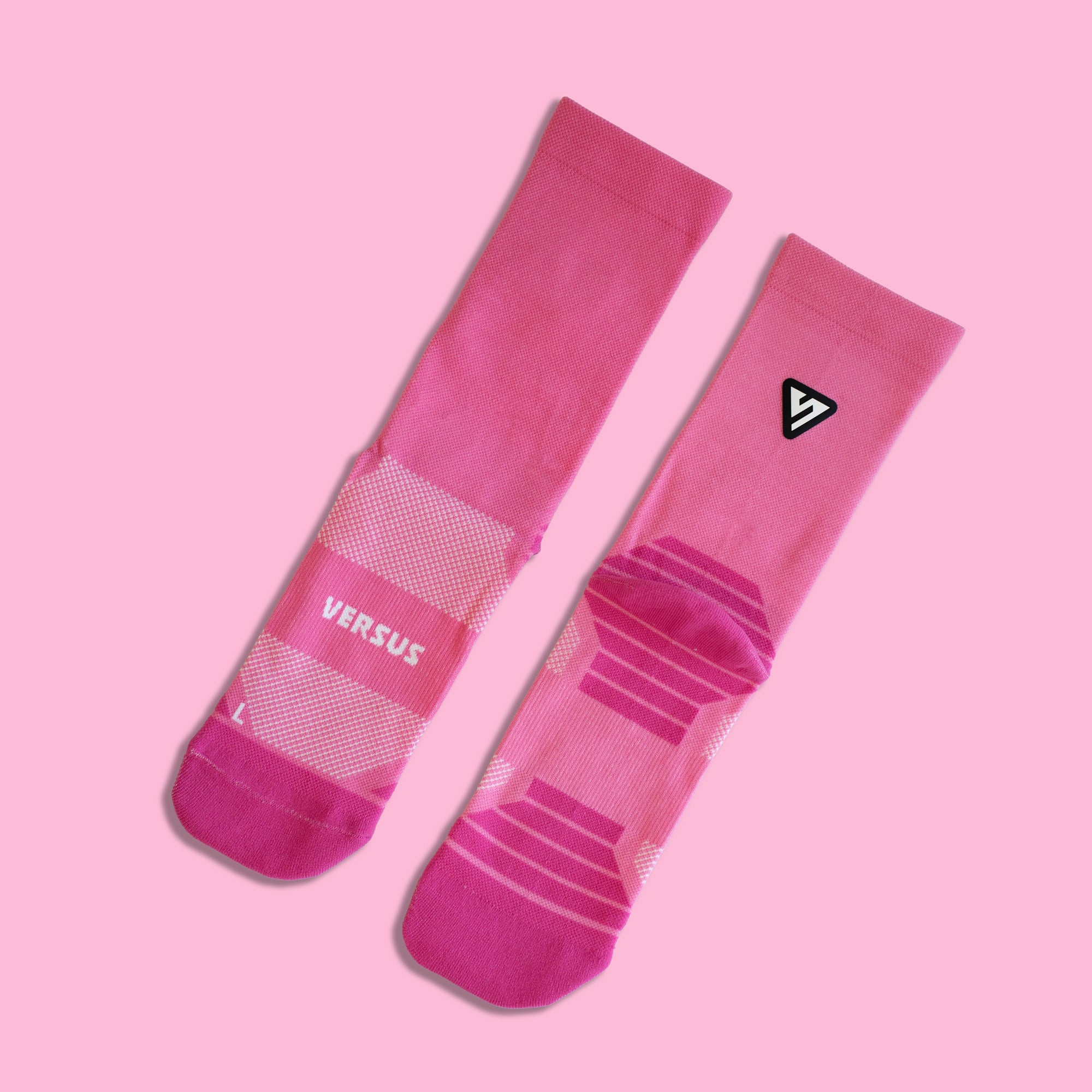 Classic Pink Active Crew Tab Socks