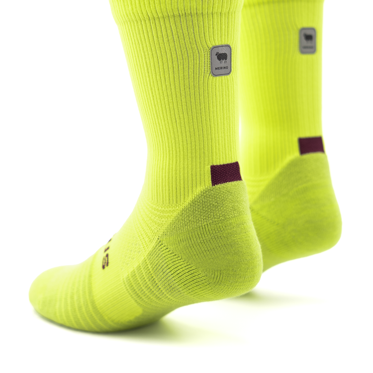 Bright Lime Merino Winter Socks