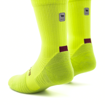 Bright Lime Merino Winter Socks