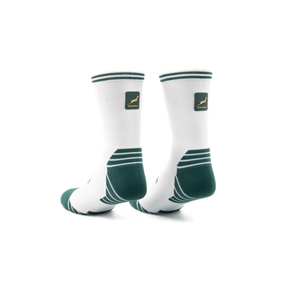 Springboks White Active Crew Tab Socks