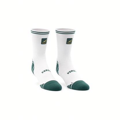 Springboks White Active Crew Tab Socks