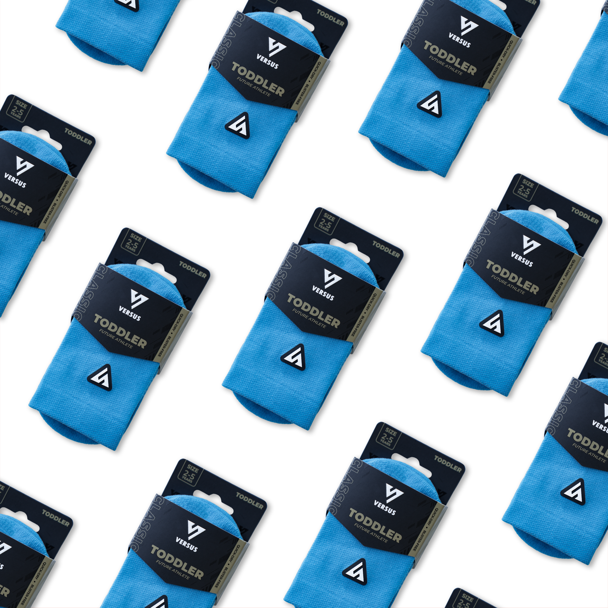Blue Splash Toddler Active Crew Tab Socks