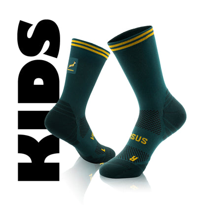 Springboks Rugby KIDS Active Crew Tab Socks (PRE-ORDER)